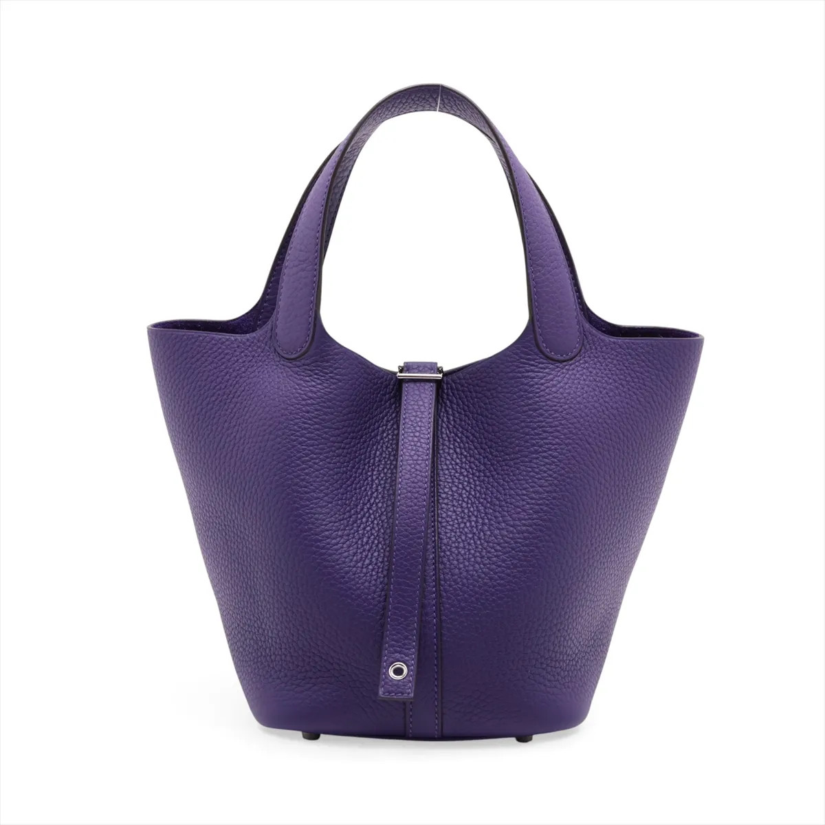 Hermès Picotin Lock 18 PM Taurillon Clemence Purple Silver Metal Fittings