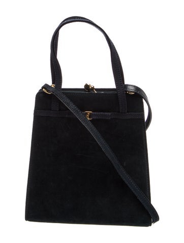 Suede Top Handle Bag Vintage