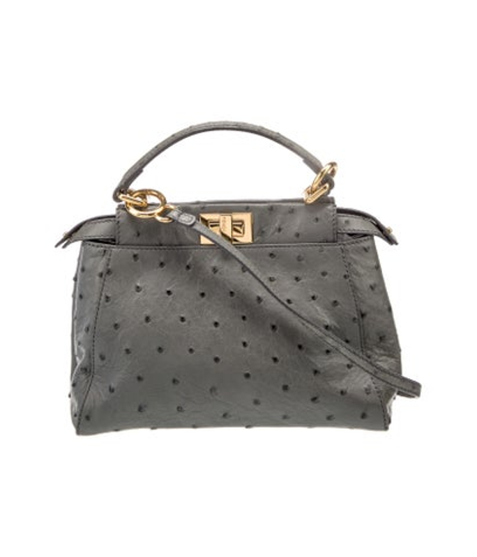 Fendi Ostrich Crossbody Bag