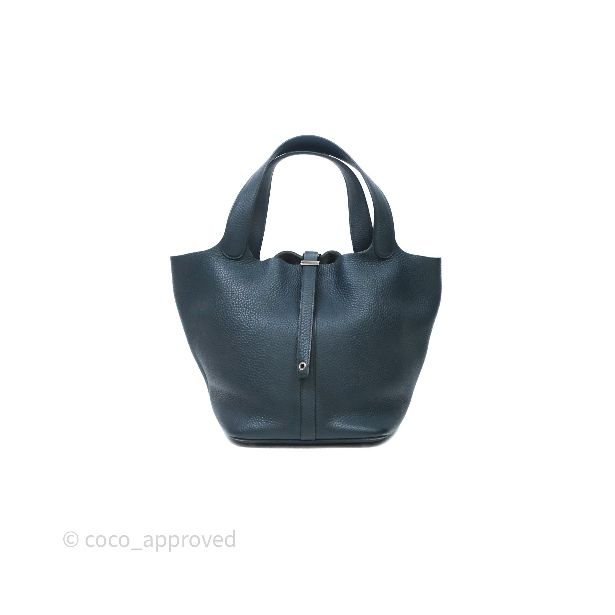 Hermès Picotin 22 Vert Cyprès 6O Clemence Palladium Hardware