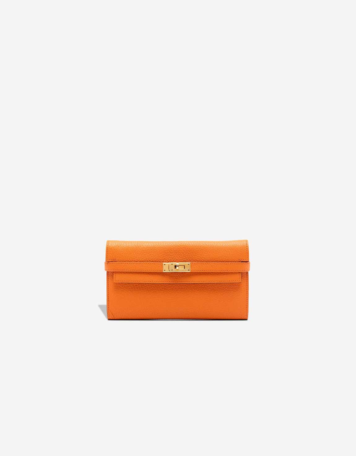 
		Kelly Long Wallet Chèvre Mysore Orange H    