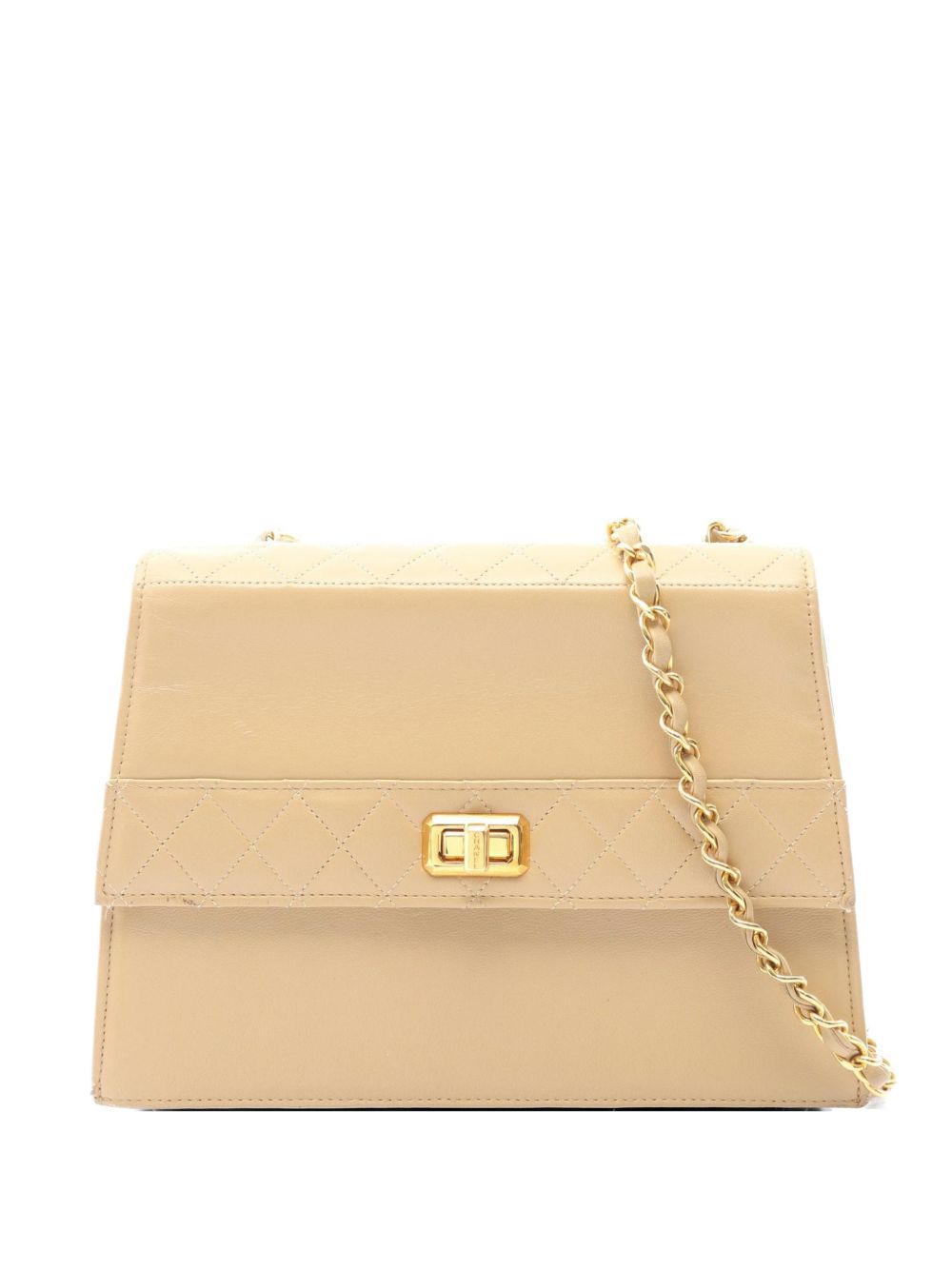 1980s matelasse chain shoulder bag