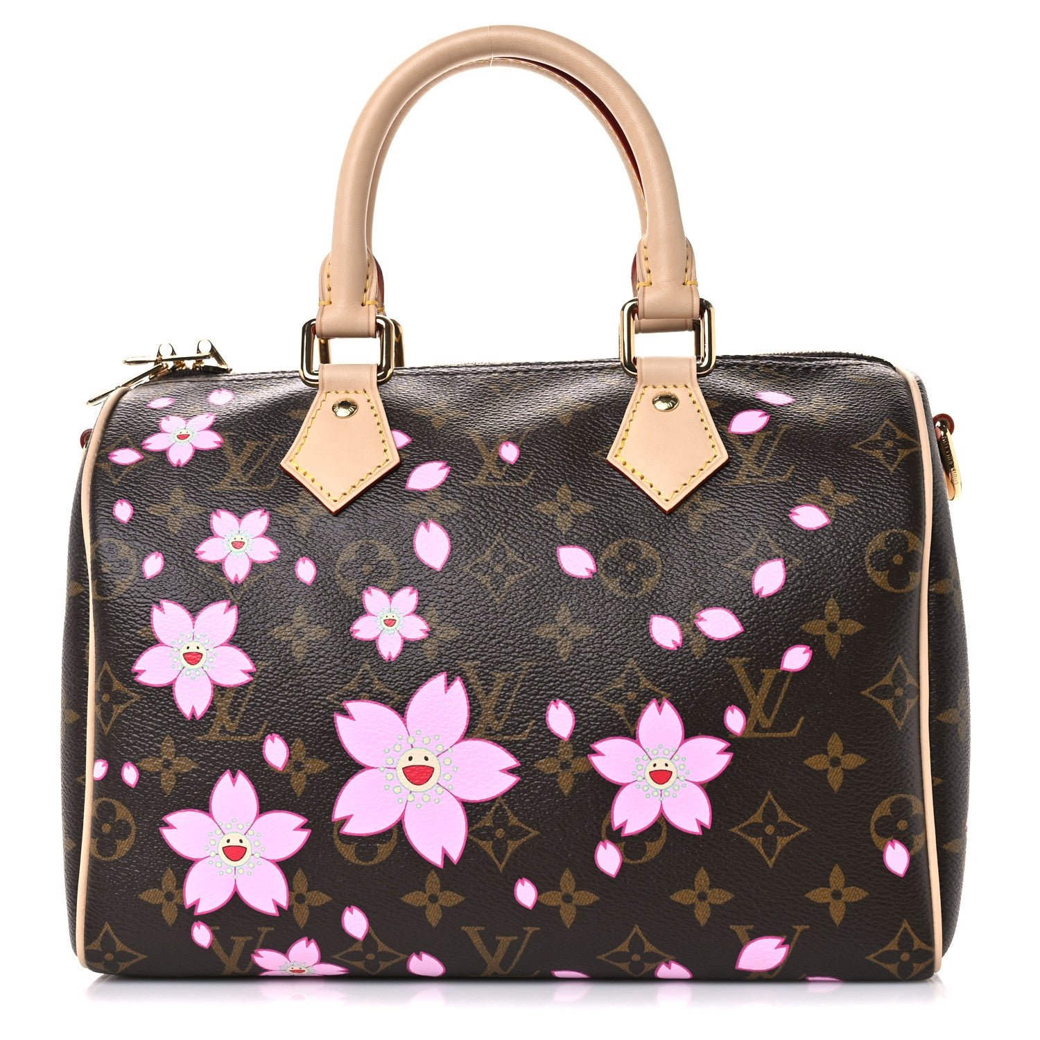 Louis Vuitton LV X TM Monogram Cherry Blossom Speedy Bandouliere 25 Sakura Brown