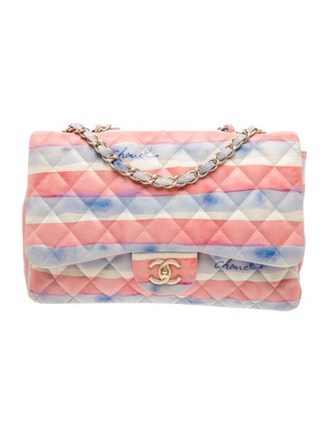 Jumbo Watercolor Single Flap Bag