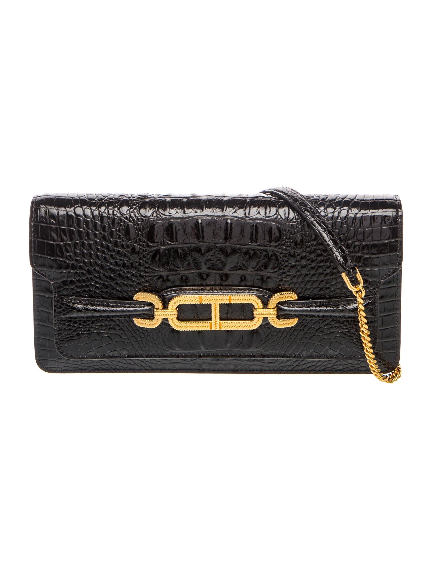 Embossed Leather Clutch w/ Tags