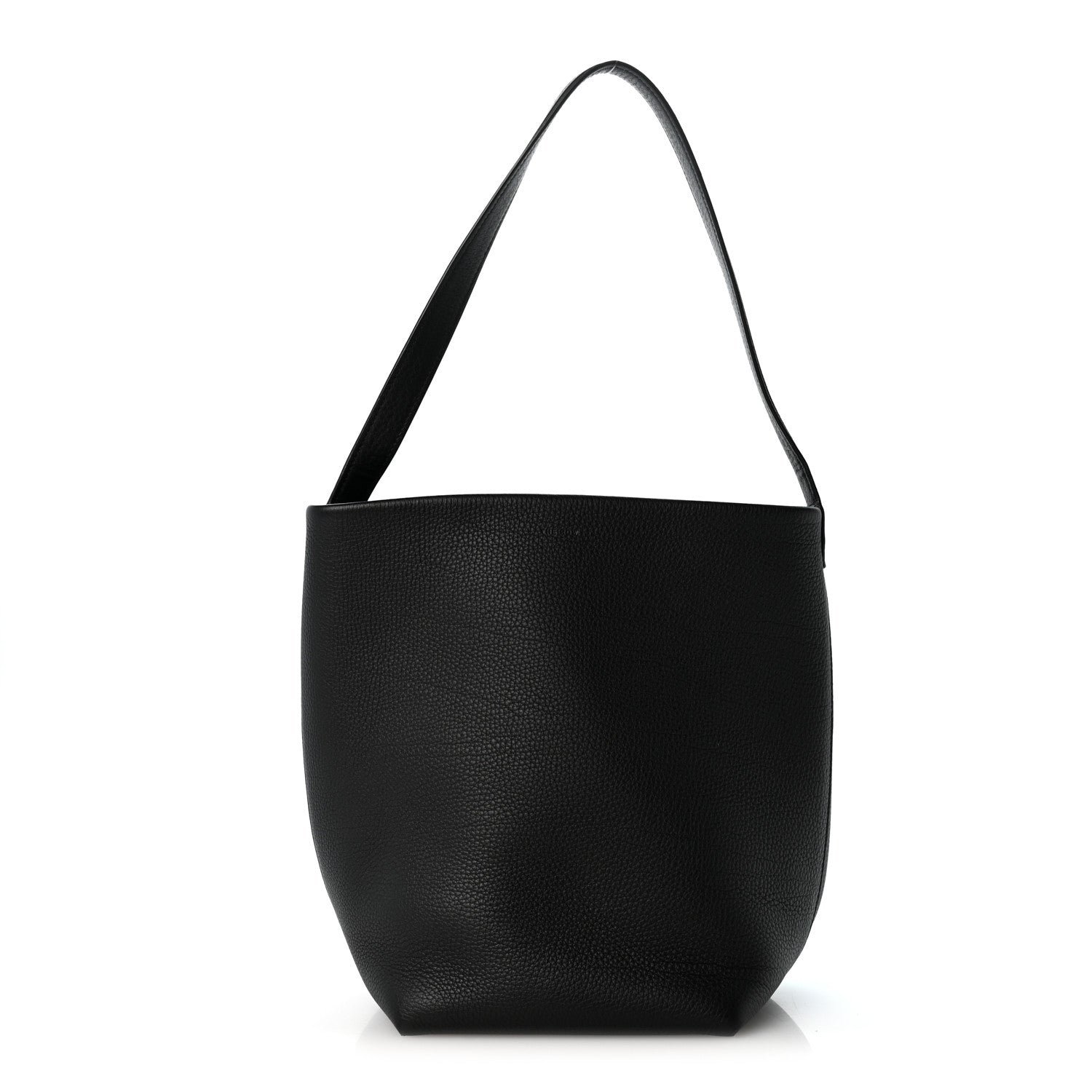 The Row Grained Calfskin Medium N/S Park Tote Black