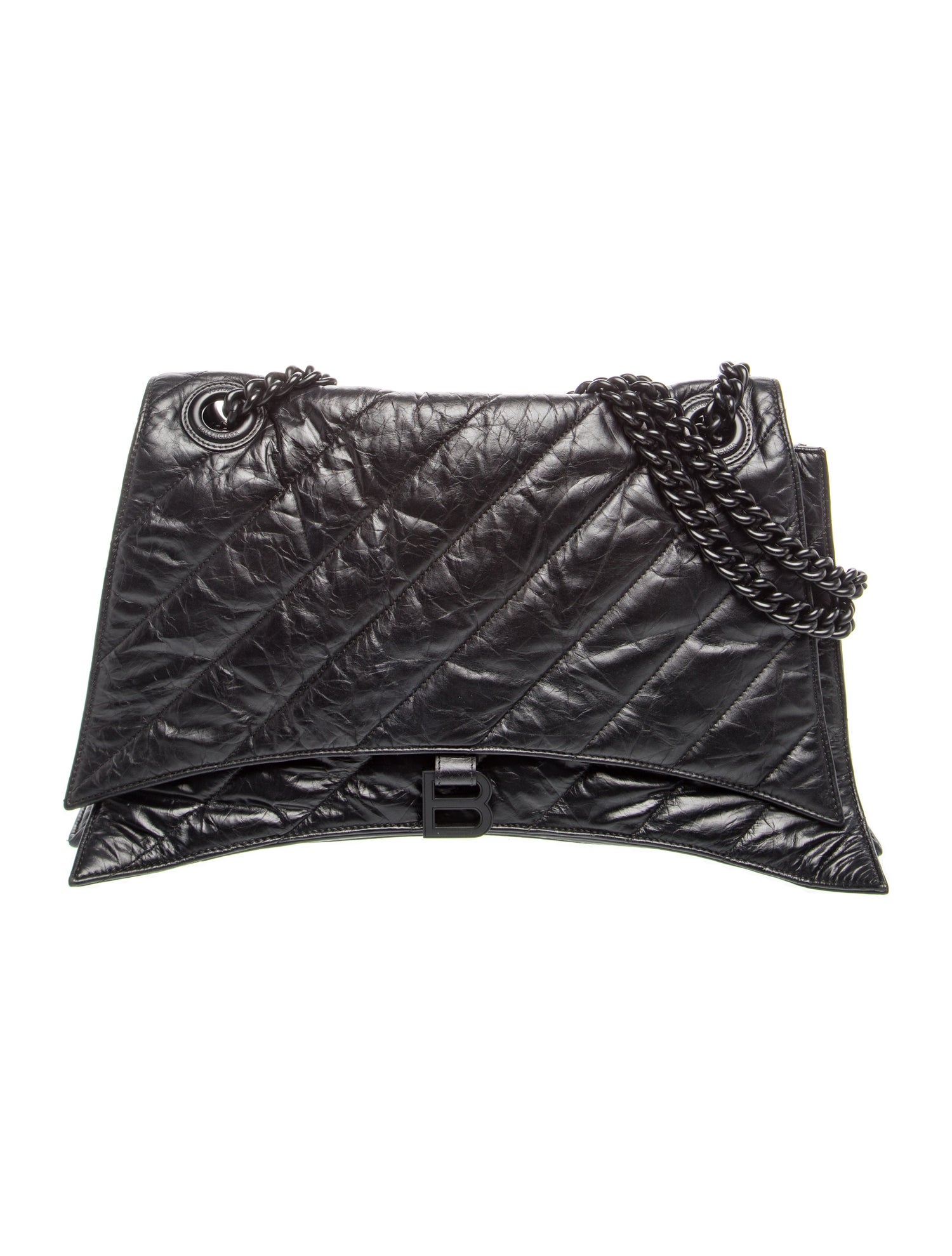 Leather Crush Large Chain Bag Large