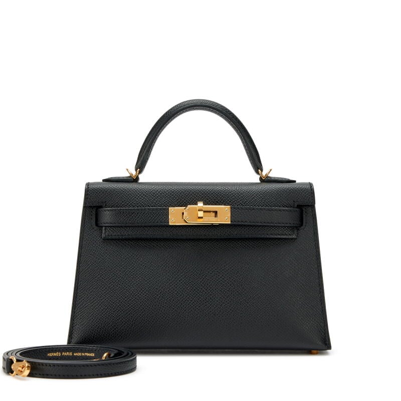 Black Epsom Mini Kelly II Gold Hardware, 2026