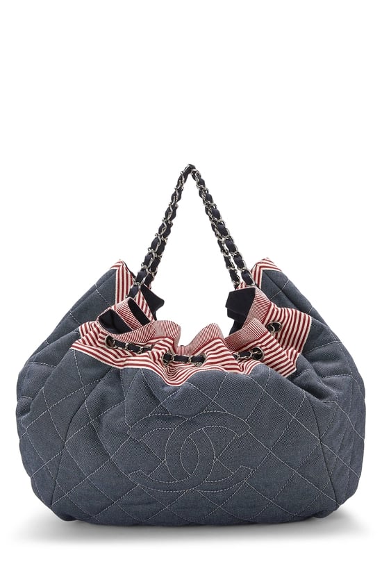 Navy Denim Coco Cabas Spirit Large