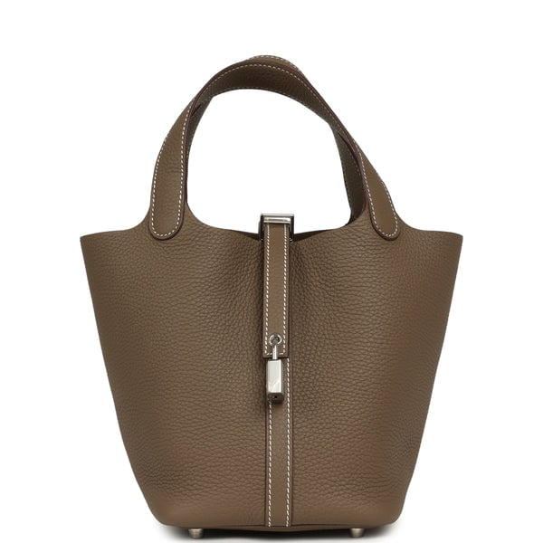 Hermes Hermes Picotin Lock 18 Etoupe Clemence Palladium Hardware