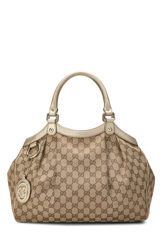 Gold Original GG Canvas Sukey Tote