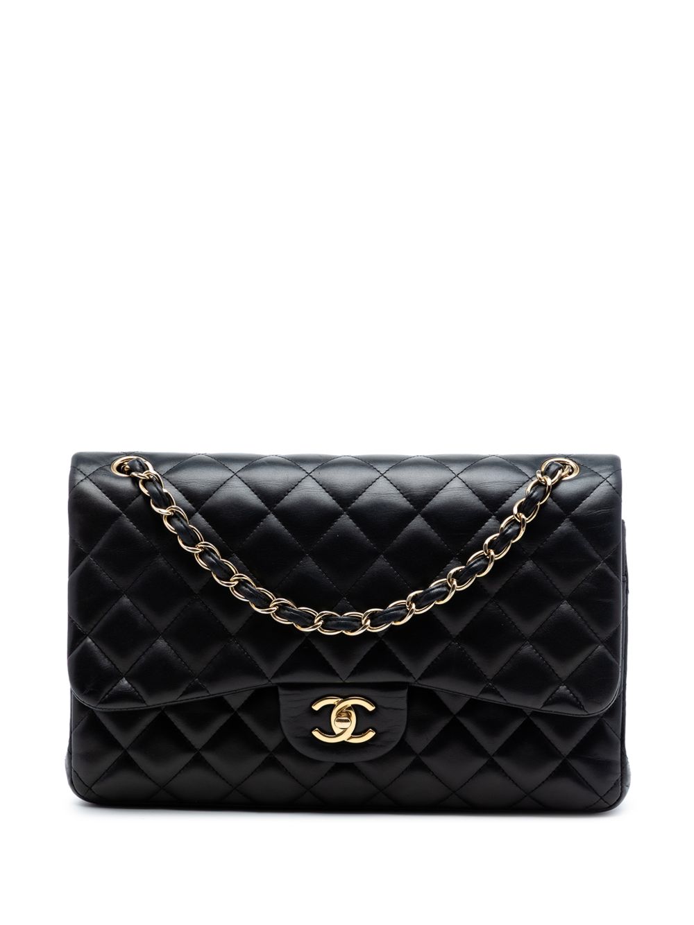 2010-2011 Jumbo Classic Lambskin Double Flap shoulder bag