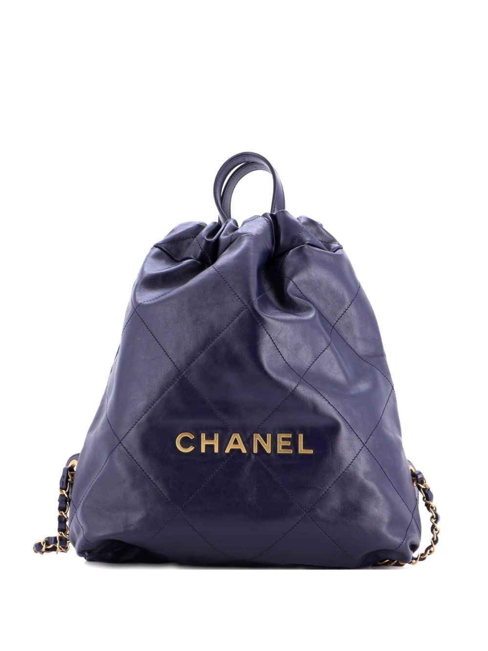 22 Chain Quilted Calfskin Medium backpack