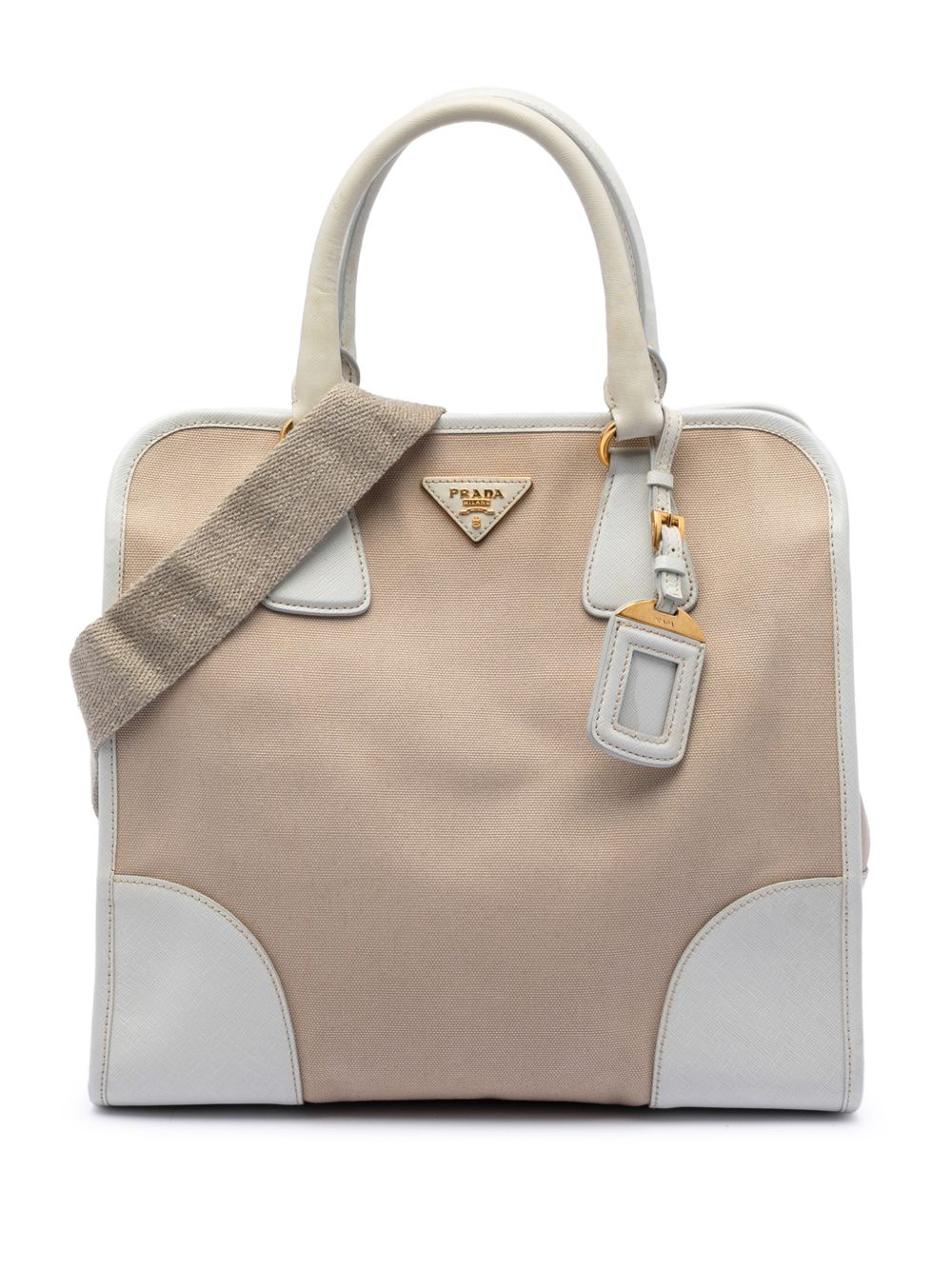 2010-2026 Saffiano Trimmed Canvas Canapa satchel