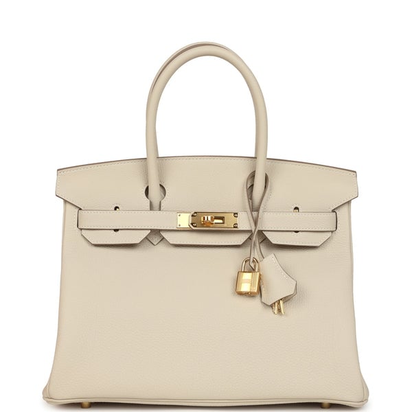 Hermes Birkin 30 Craie Togo Gold Hardware