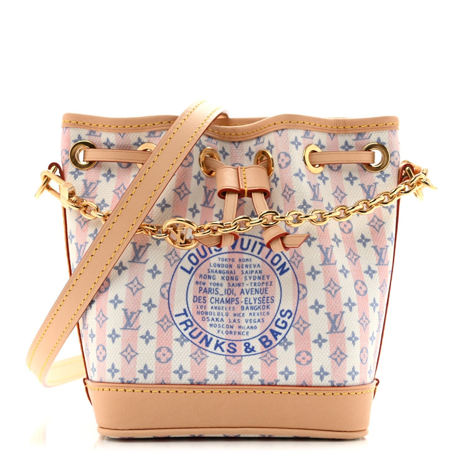 Louis Vuitton Louis Vuitton Minigram LV Stamp Nano Noe Blue