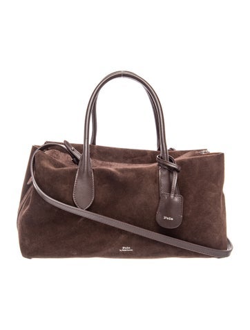 Suede Top Handle Bag