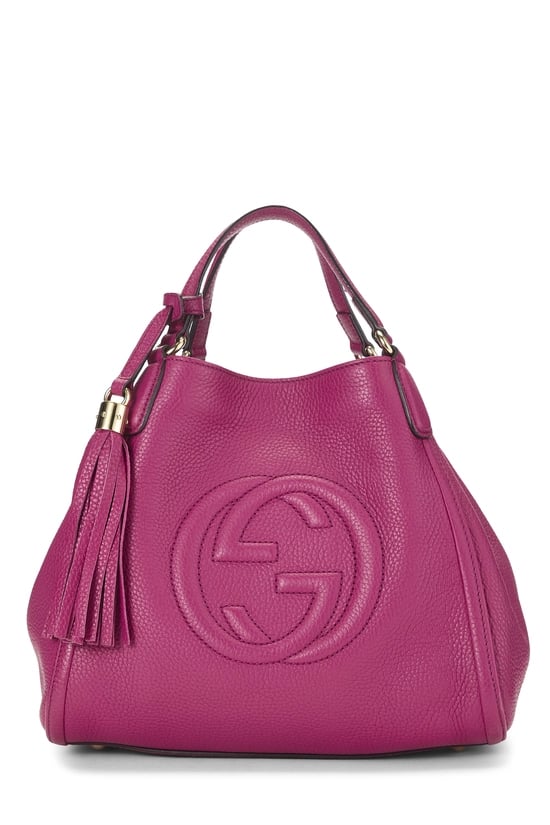 Pink Leather Soho Convertible Shoulder Bag Small