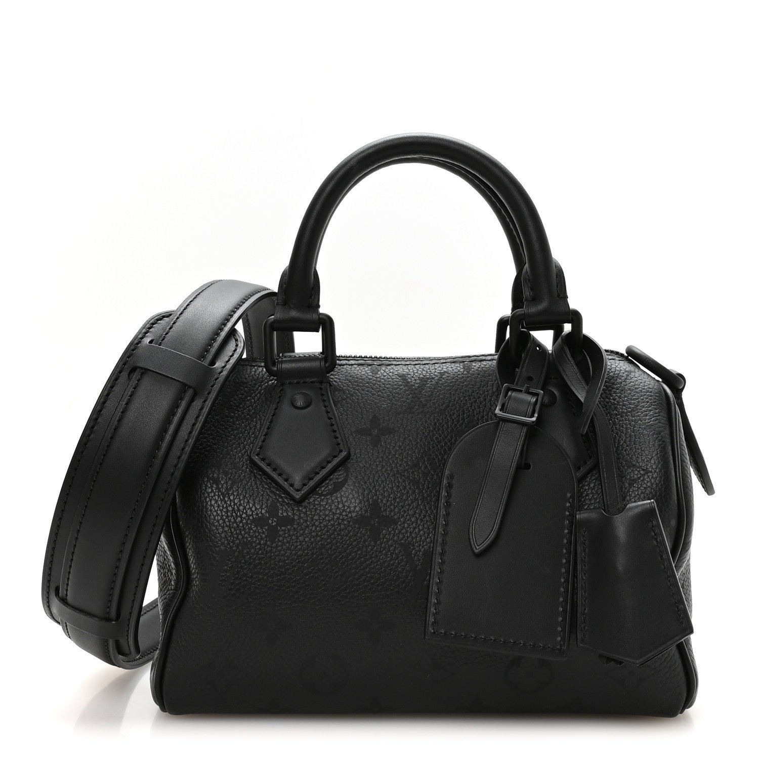Louis Vuitton Calfskin Monogram Speedy P9 Bandouliere 20 Ultra Black