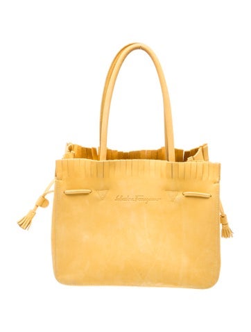 Ferragamo Nubuck Top Handle Bag