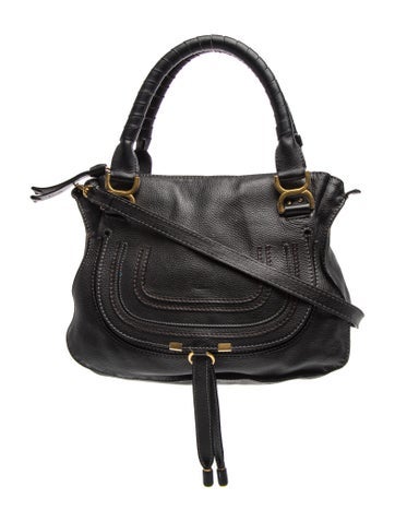 Leather Marcie Double Carry Satchel Medium