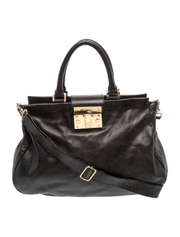 Leather Top Handle Bag