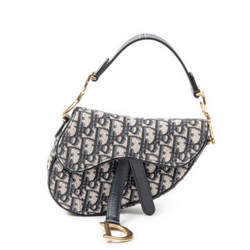Dior Canvas Mini Saddle Bag