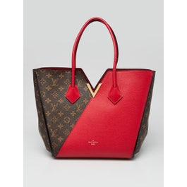 Louis Vuitton Monogram Canvas and Cerise Leather Kimono MM Tote Bag