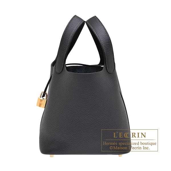 Hermes Picotin Lock bag 18/PM Caban Clemence leather Gold hardware