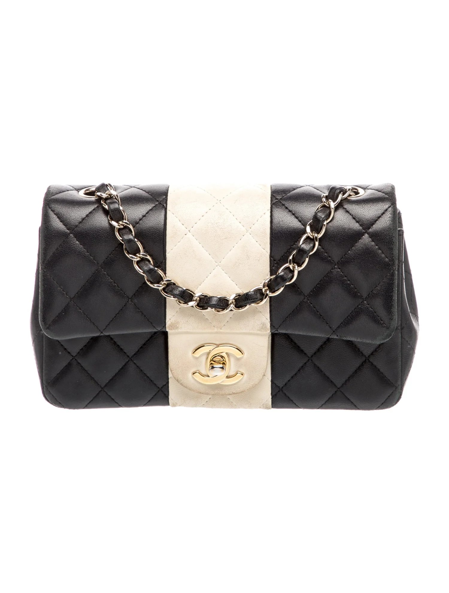 Classic Rectangular Mini Bicolor Flap Bag