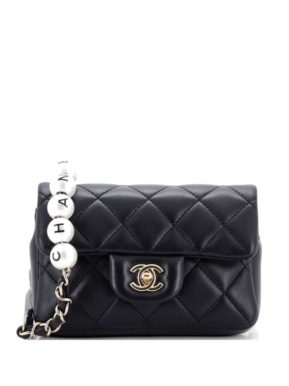 My Precious Pearls Waist Bag Quilted Lambskin Mini belt bag
