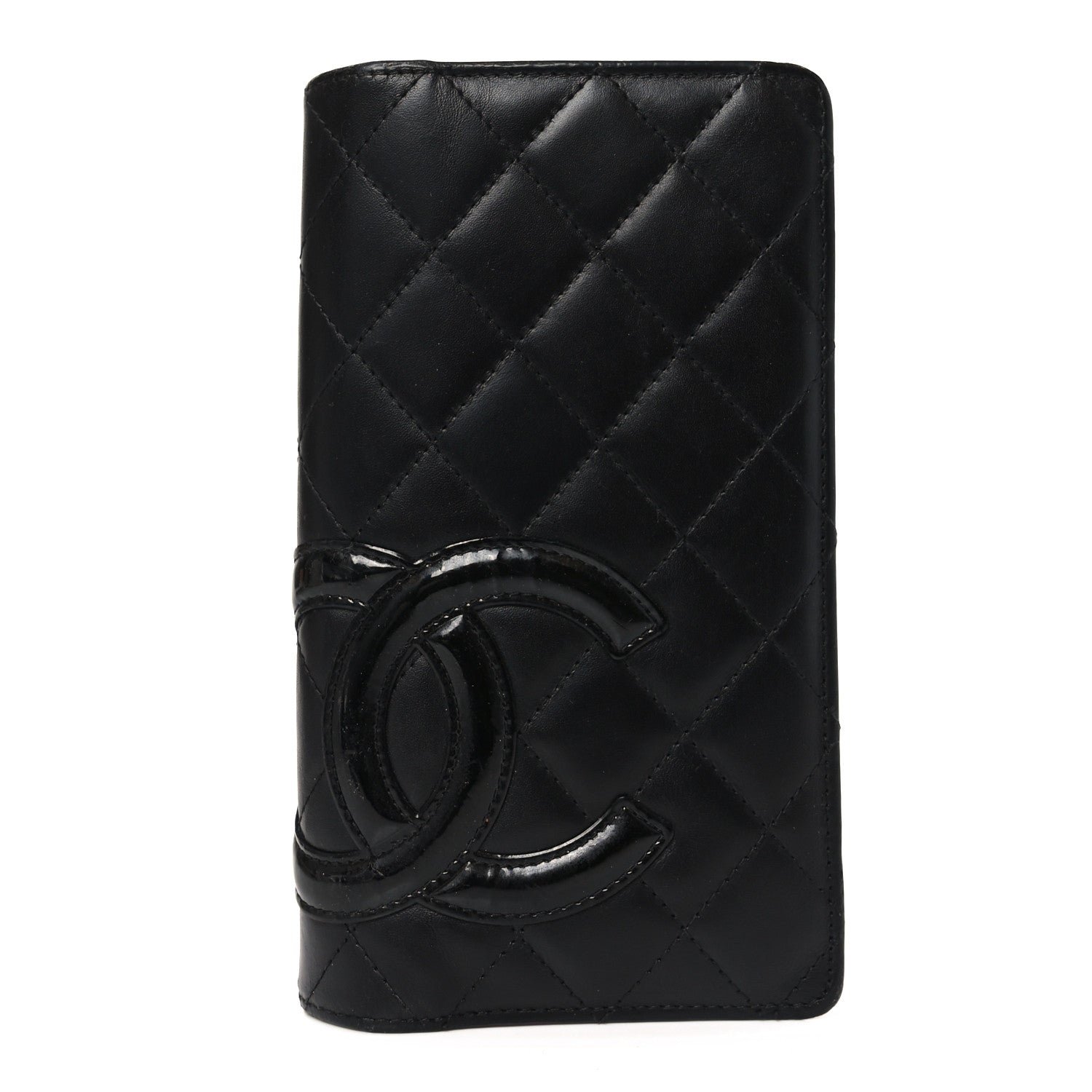 Chanel Calfskin Quilted Cambon Yen Wallet Black