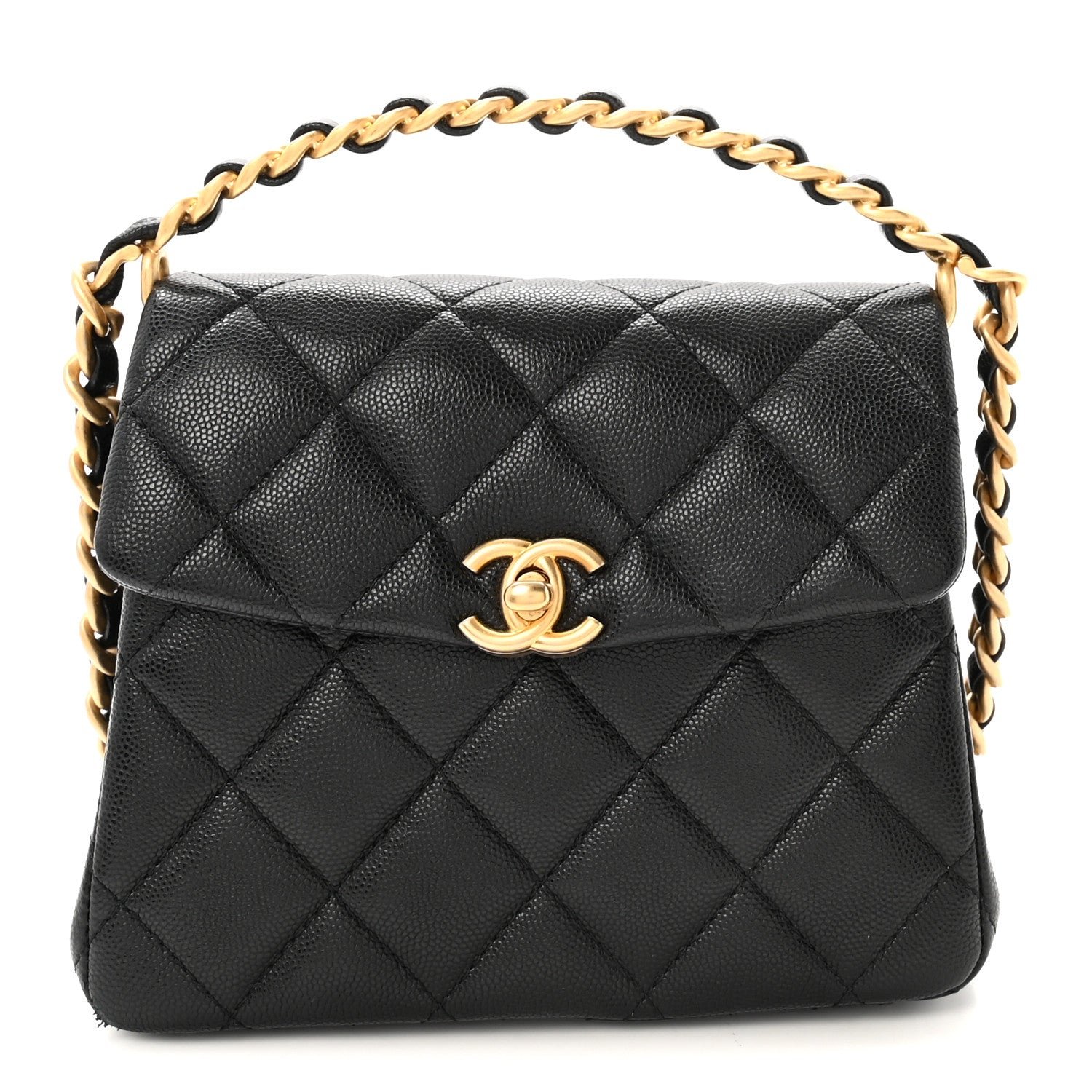 Chanel Caviar Quilted 31 Rue Cambon Mini Top Handle Flap Black