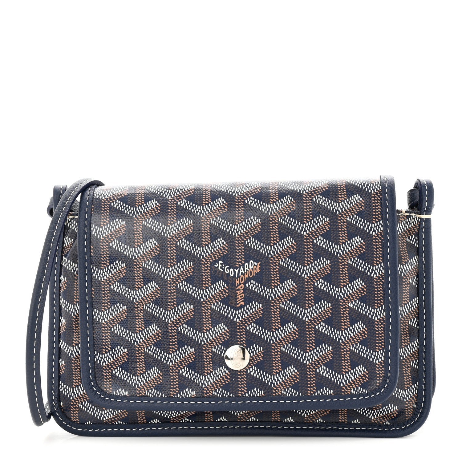 Goyard Goyardine Plumet Wallet Clutch Navy