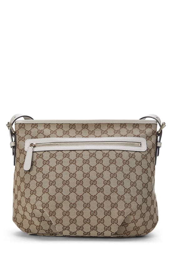White Original GG Canvas Zip Pocket Crossbody