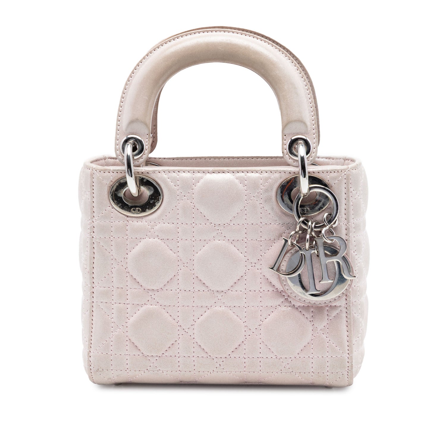 Lambskin Mini Iridescent Lambskin Cannage Lady Dior