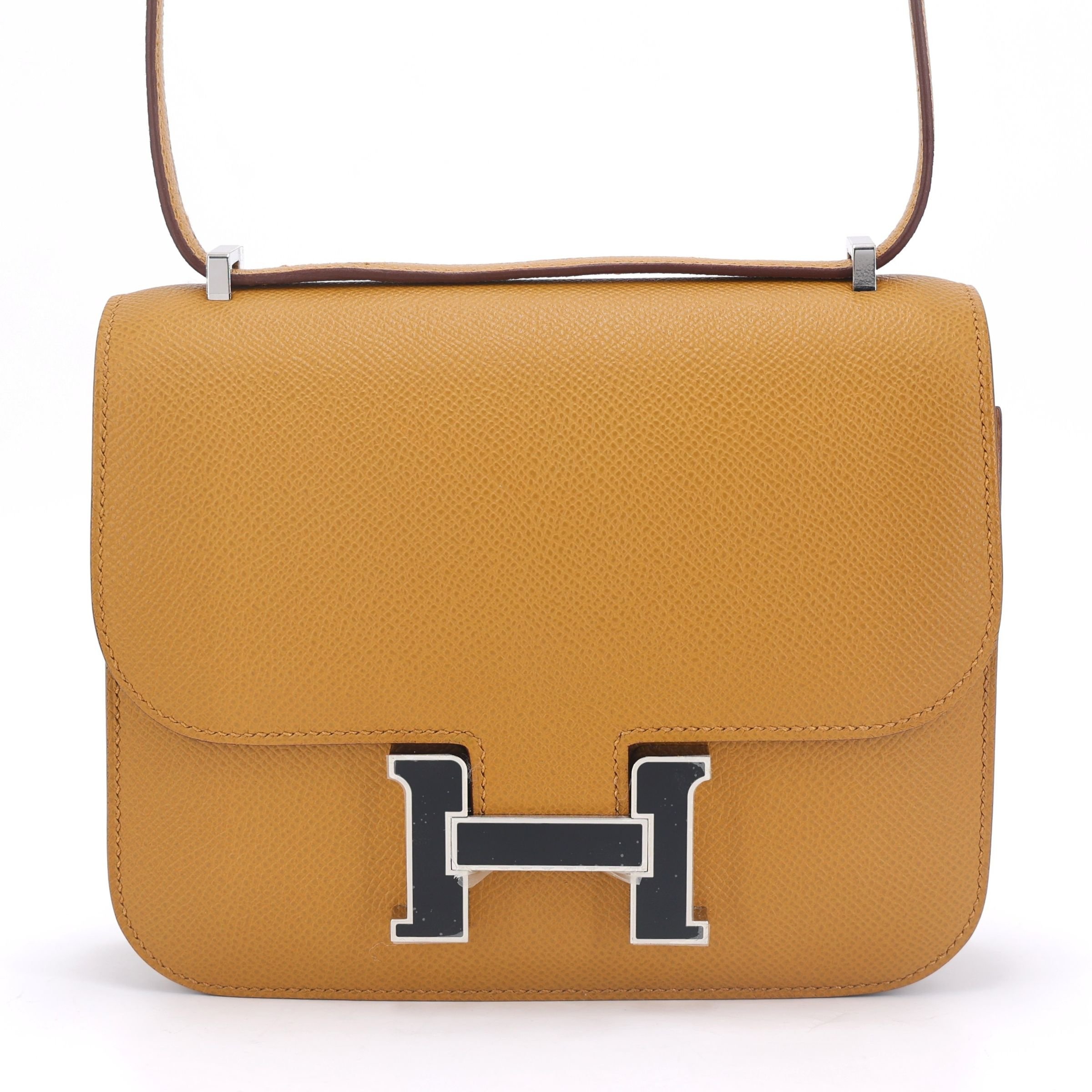 Hermes Brand New ( Rank N ) HERMÈS Constance Mini Sesame (2S) Noir (89) Epsom Enamel hardware W (2024)