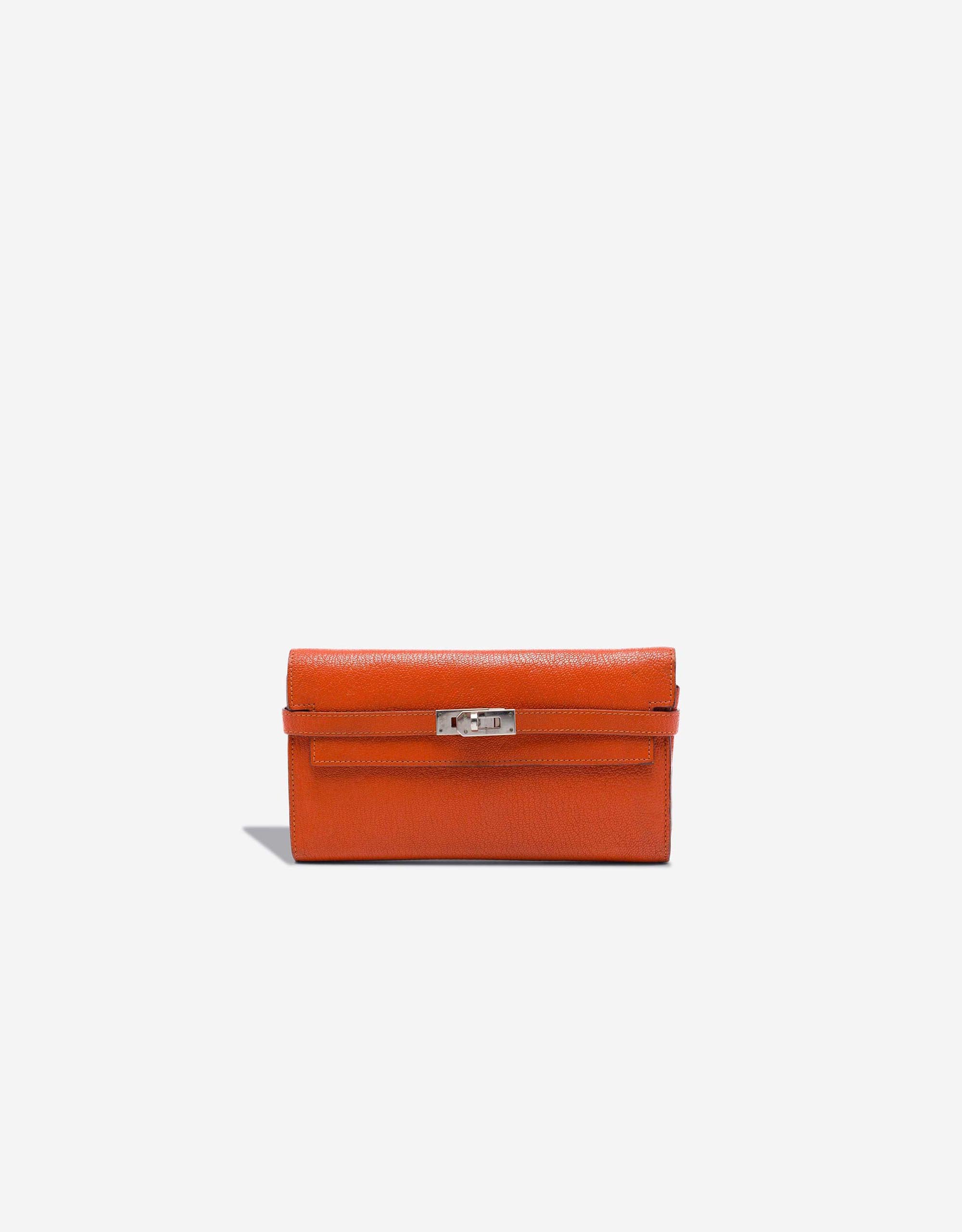 
		Kelly Long Wallet Chèvre Mysore Feu    