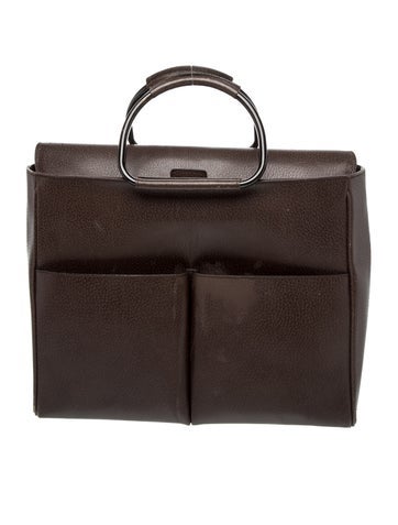 Leather Top Handle Bag