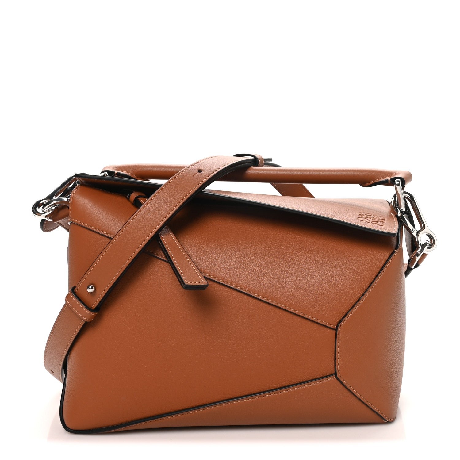Loewe Calfskin Small Puzzle Bag Tan