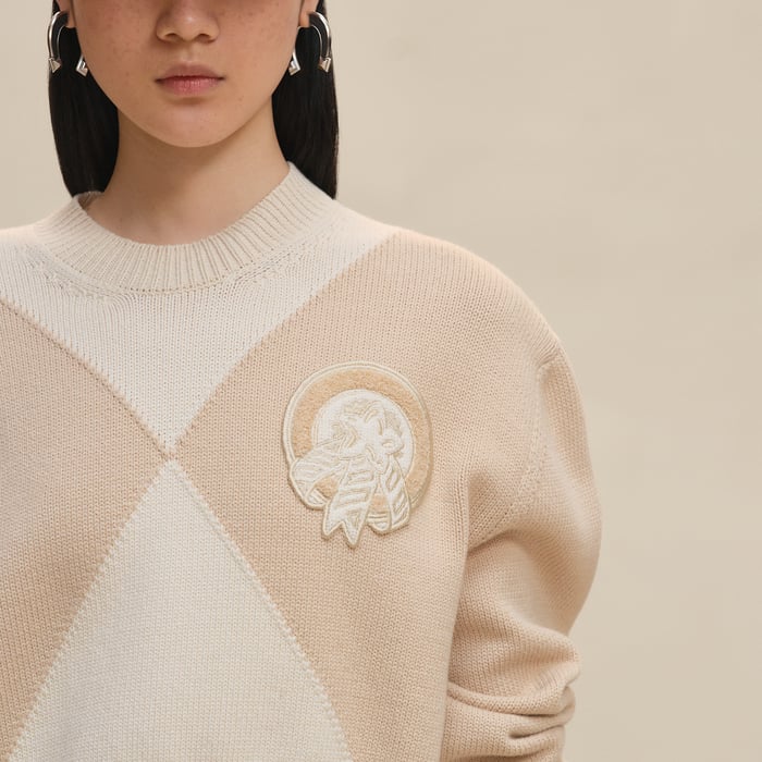 Blanc Naturel Cashmere Long-sleeve Sweater