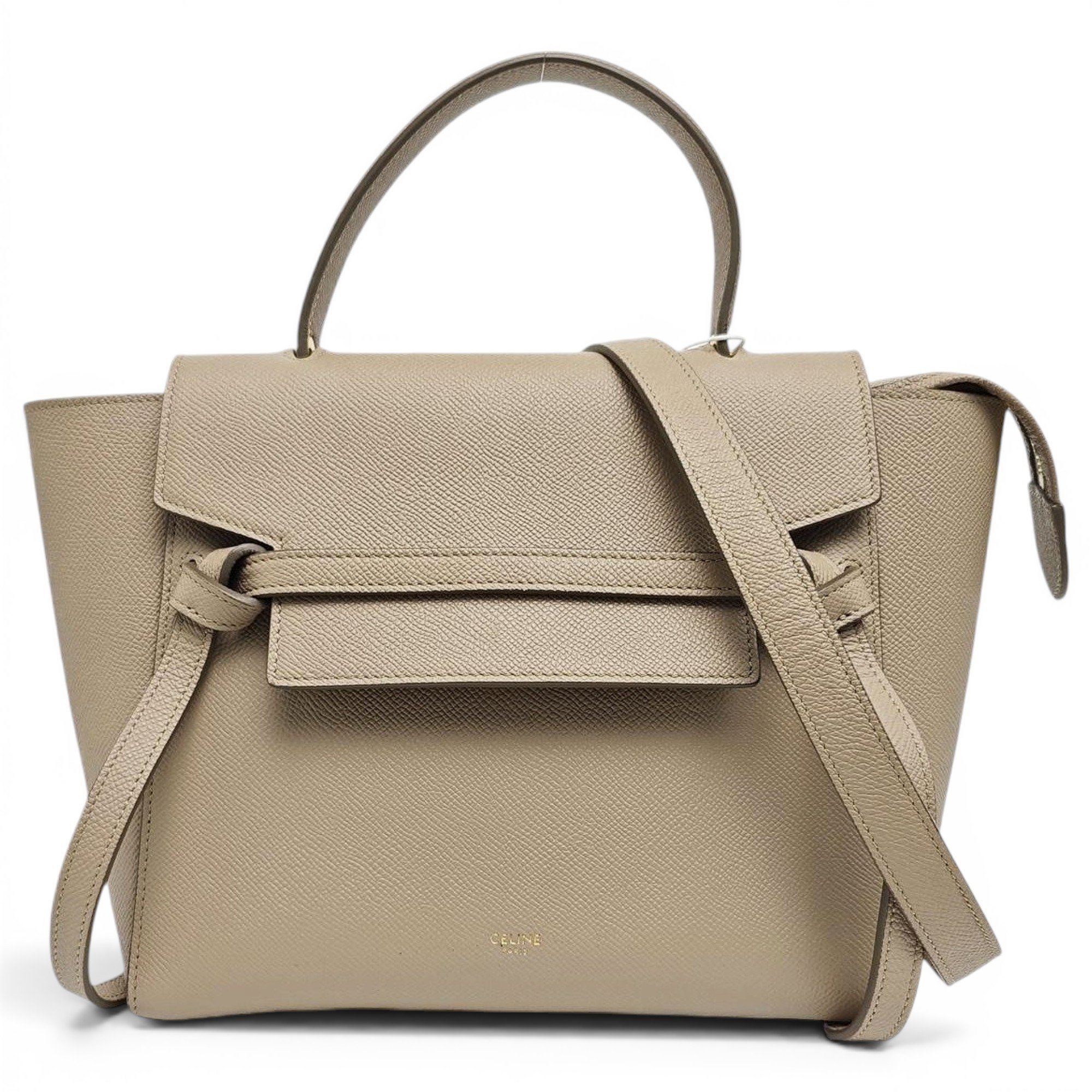 Belt leather handbag
