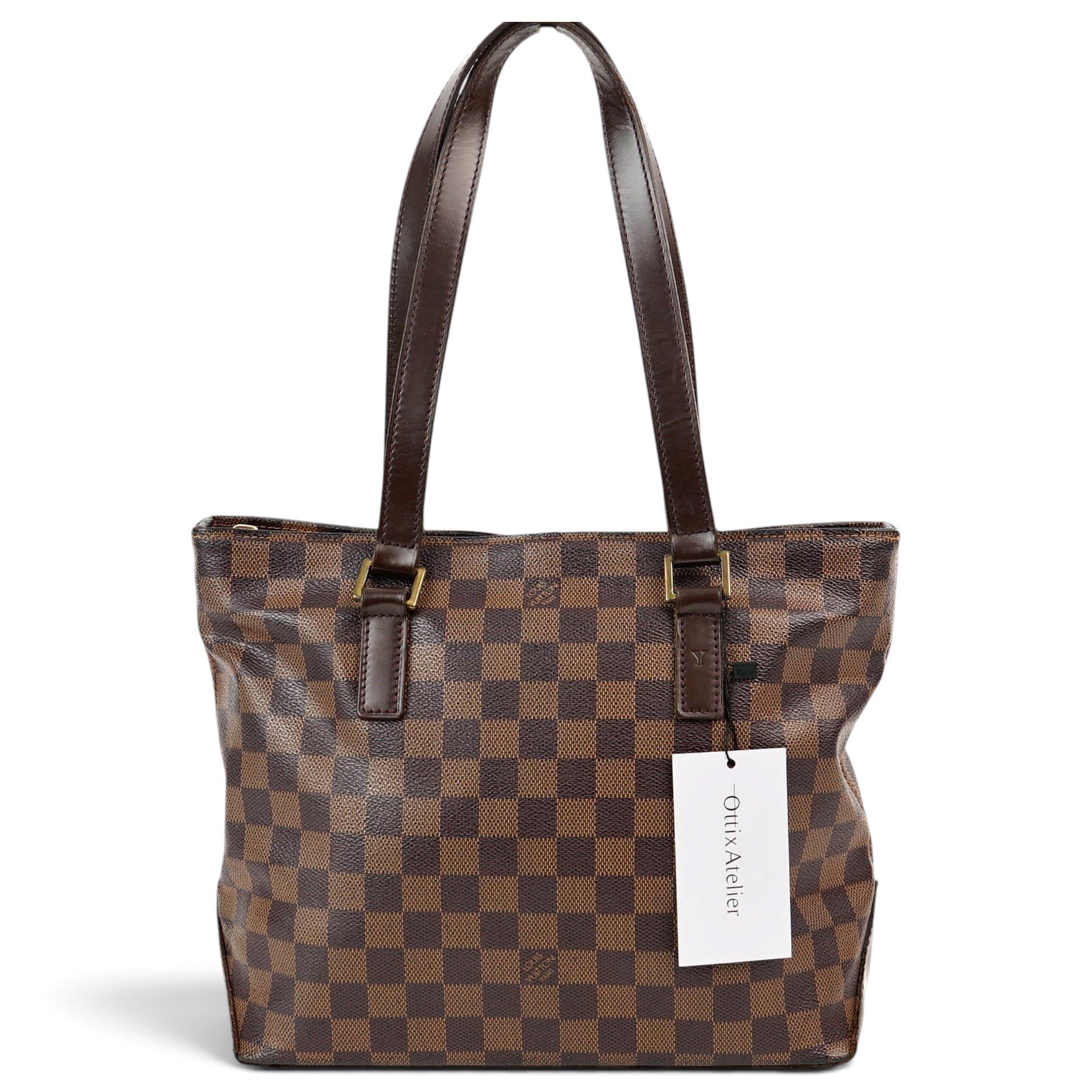 Piano leather tote