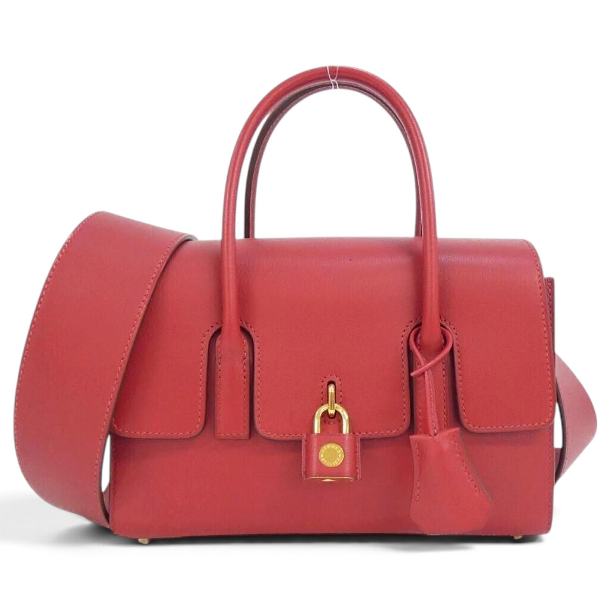 Drag leather handbag