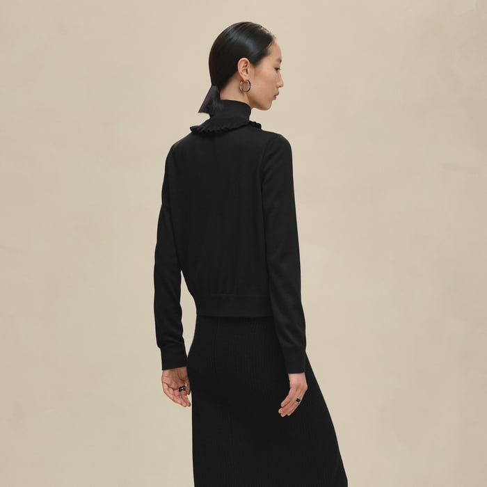 Gris Charbon "Palefroi Remix" Long-sleeve Twillaine Cardigan