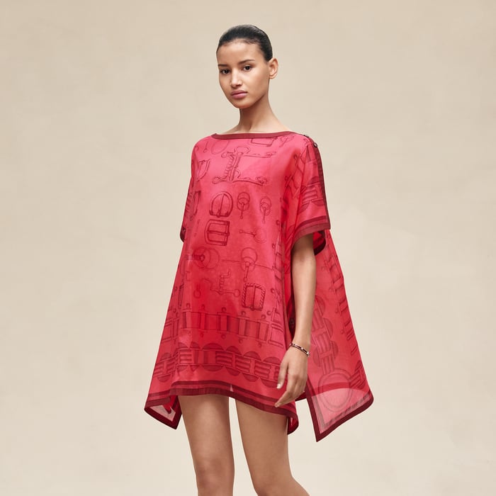 Rose Pivoine "Cahier Du Colporteur" Beach Tunic