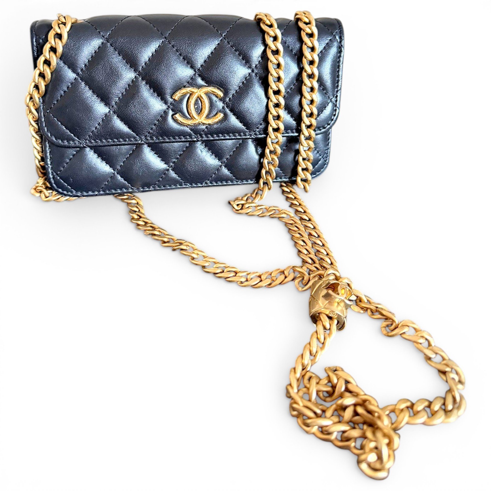 Leather clutch bag