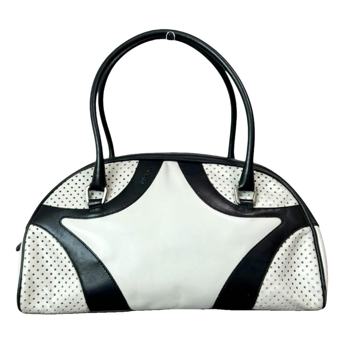Bowling leather handbag