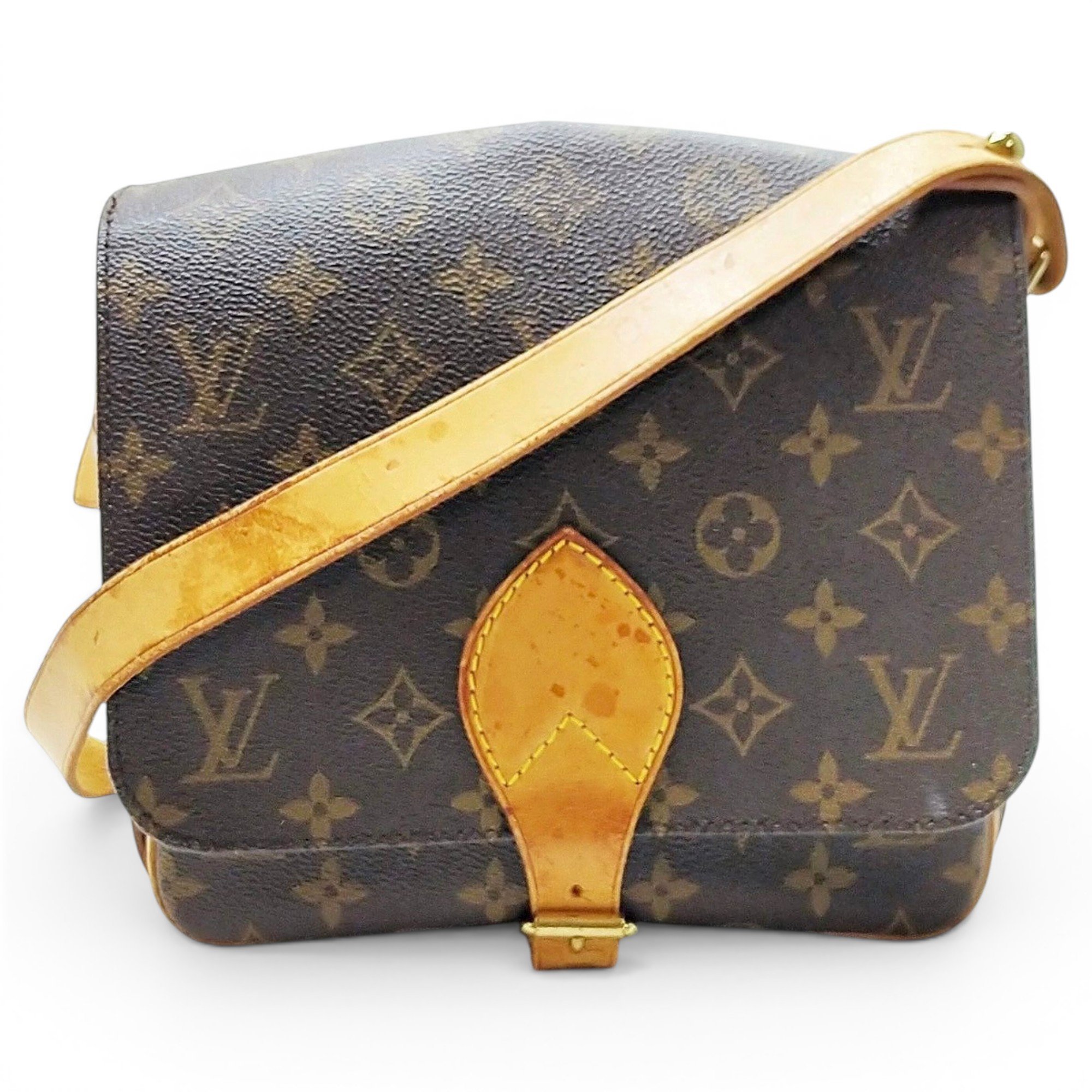 Cartouchière leather crossbody bag