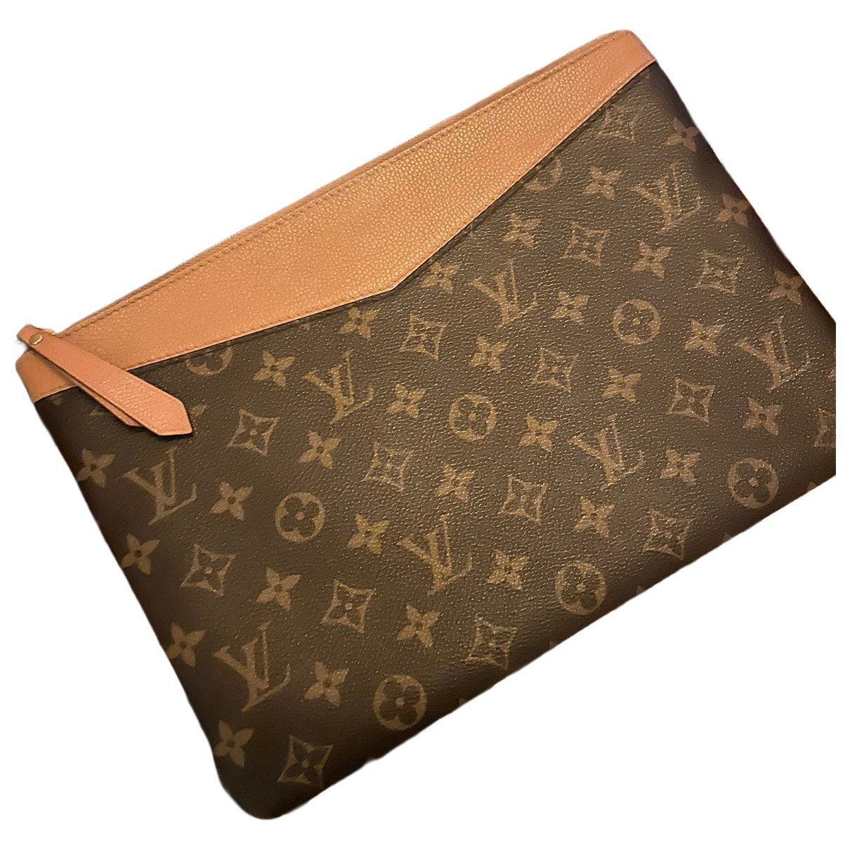 Leather clutch bag